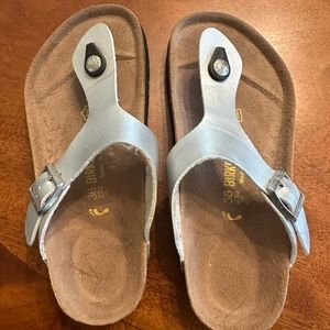 silver Birkenstocks